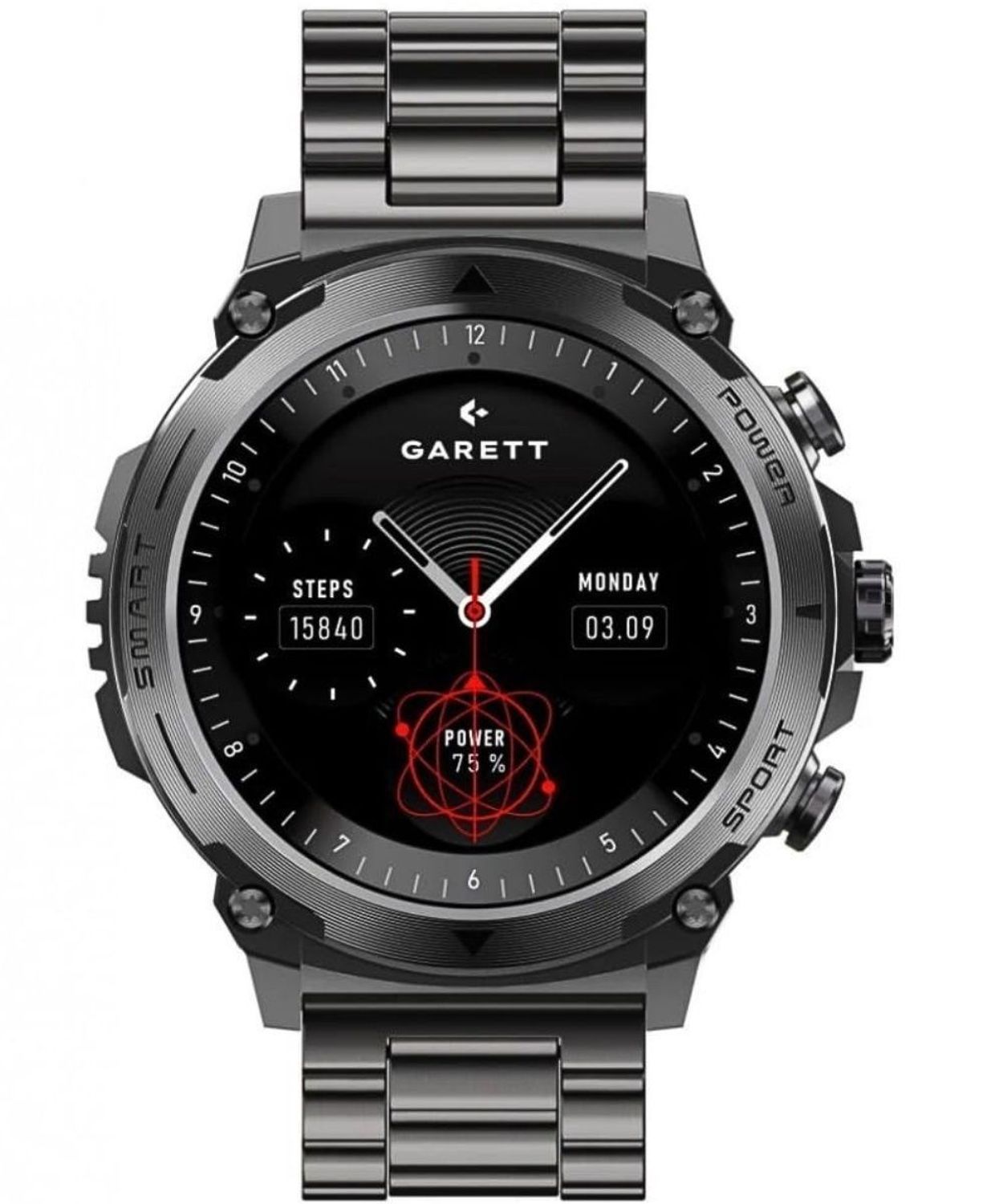Smartwatch Garett Atom Czarny Stalowy – Rozmowy Bluetooth, 100+ Trybów Sportowych, Do 8 Dni Pracy black.jpg